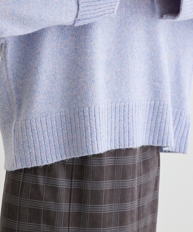 Green Parks ラメＶネックコンパクトニットプルオーバー Purple