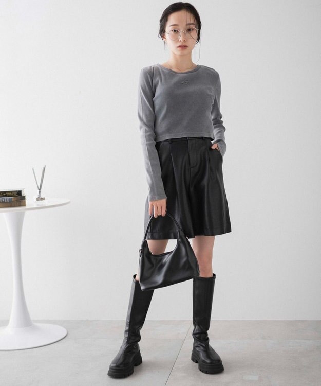 WEGO ヴィンテージウォッシュリブロンT スミクロ