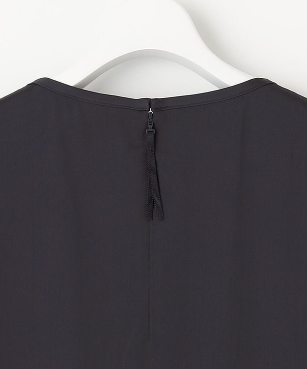 自由区 【洗える・XSサイズあり】フロントプリーツ ドレス ネイビー系