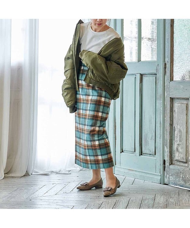 ing <ing>【WEB限定】【レイン対応】リボンモチーフフラットパンプス オーク