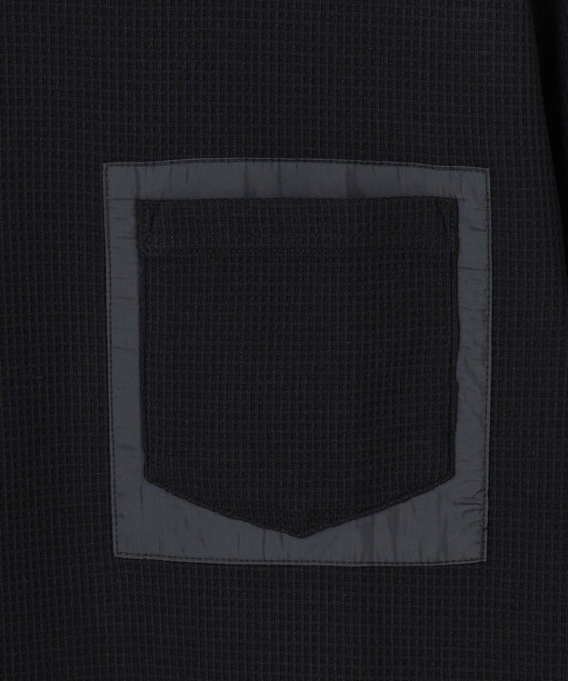 JOSEPH ABBOUD MOUNTAIN 【吸水速乾/通気性】ハイゲージワッフル Ｔシャツ ブラック系