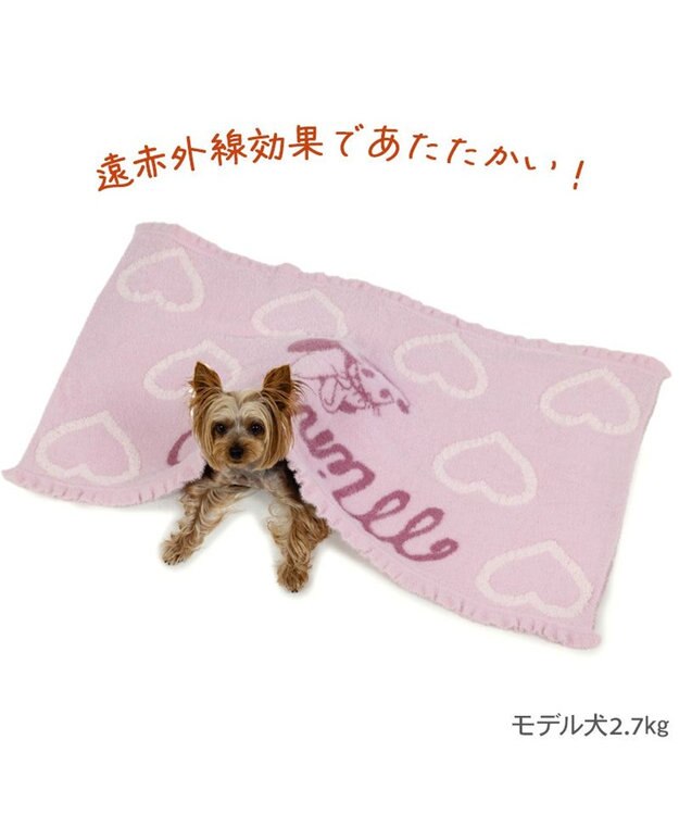 PET PARADISE ディズニー ミニーマウス 遠赤外線 ブランケット 《ハート》 ピンク