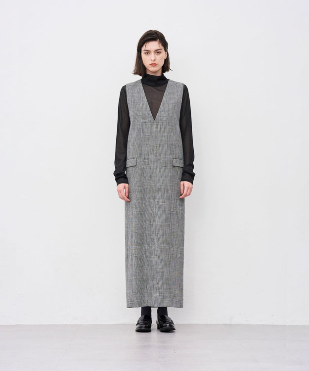 uncrave グレンチェック ワンピース グレーチェック