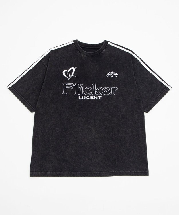 WEGO 【ユニセックス着用ITEM】スリーブラインロゴBIG　T（SS） ブラック