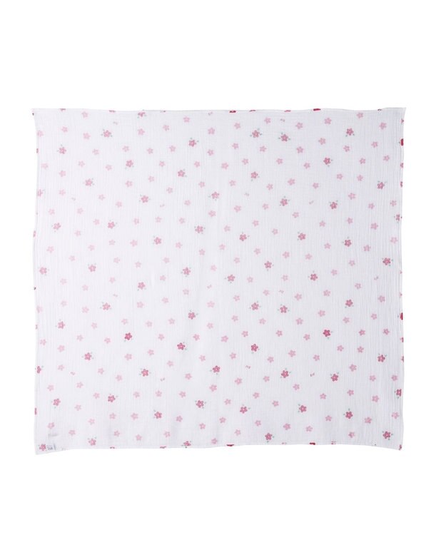 MIKI HOUSE HOT BISCUITS 二重織ガーゼのマルチケット ピンク