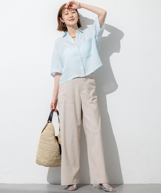 23区 【吸水速乾/UVカット/洗える】ボディシェルドライオックス ベイカー パンツ ベージュ系