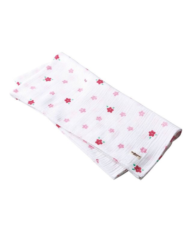 MIKI HOUSE HOT BISCUITS 二重織ガーゼのマルチケット ピンク