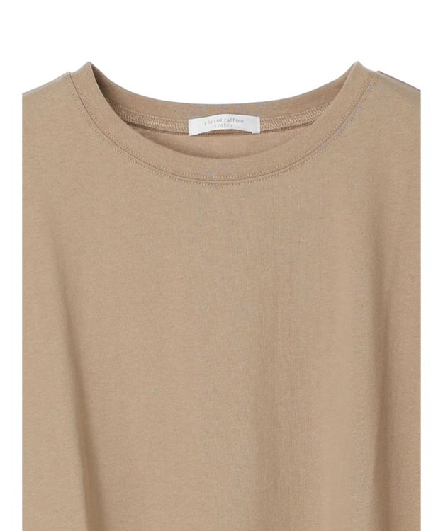 Green Parks ５分袖ドッキングバックスリットチュニック Beige