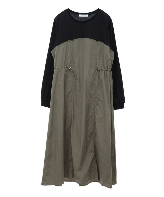 Green Parks カットソードロストドッキングワンピース Khaki