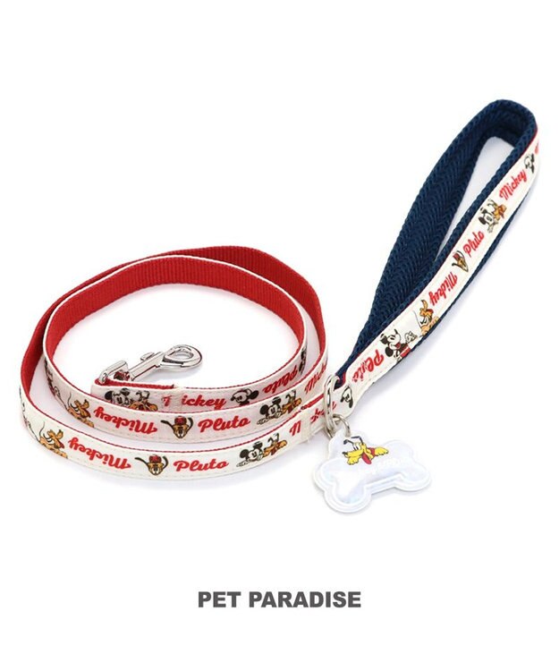 PET PARADISE ディズニー ミッキーマウス プルート 散歩柄 リード 【ＳＳ~Ｓ】 小型犬 -