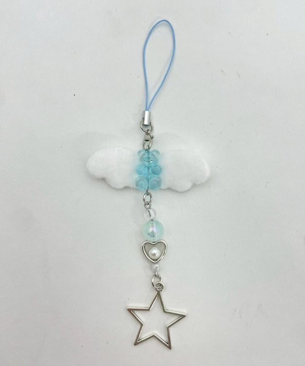 WEGO スターエンジェルキーホルダー サックス