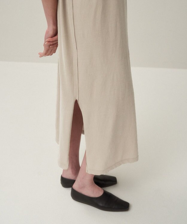 ATON FRESCA NUBUCK | タンクトップドレス WARM WHITE