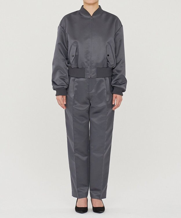 uncrave ラスターサテン ブルゾン（uncrave WHITE） スレート