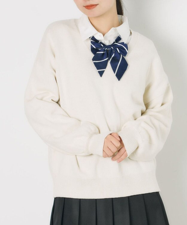 WEGO 【SCHOOL ITEM】ニットプルオーバー オフホワイト