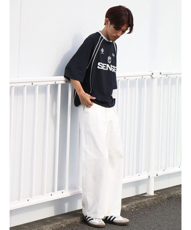 CRAFT STANDARD BOUTIQUE 接触冷感/UVカット/イージーケア/ストレッチ/ゲームシャツ-B Navy