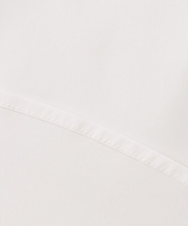 組曲 【洗える】C/Nyブロードノーカラー シャツ アイボリー系