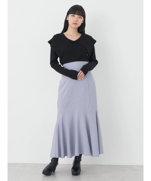 earth music&ecology ＢＩＧカラーニットプルオーバー Black