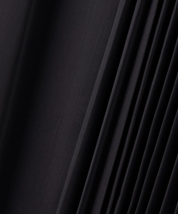 自由区 【洗える・XSサイズあり】フロントプリーツ ドレス ネイビー系