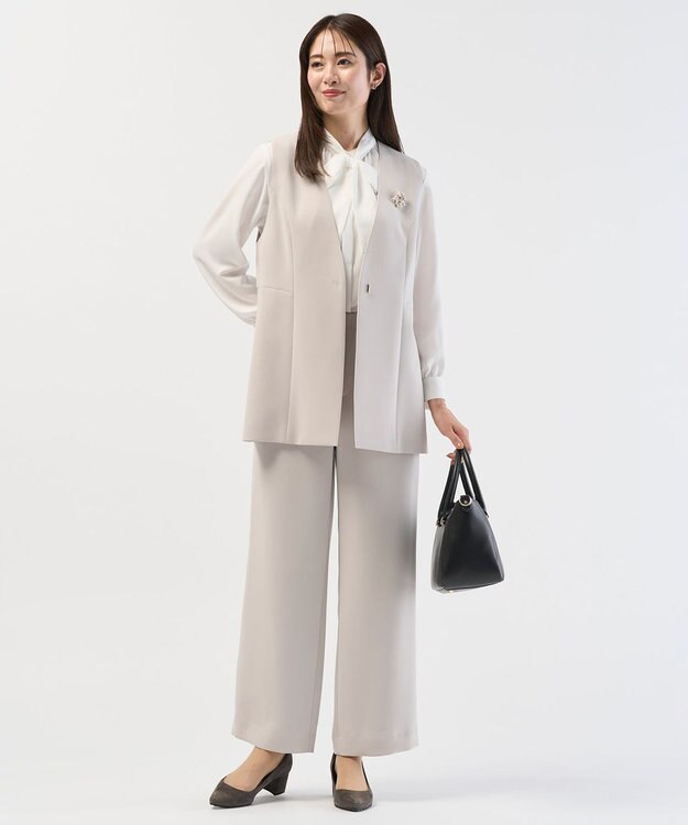 J.PRESS LADIES サークルパール ブローチ シルバー系