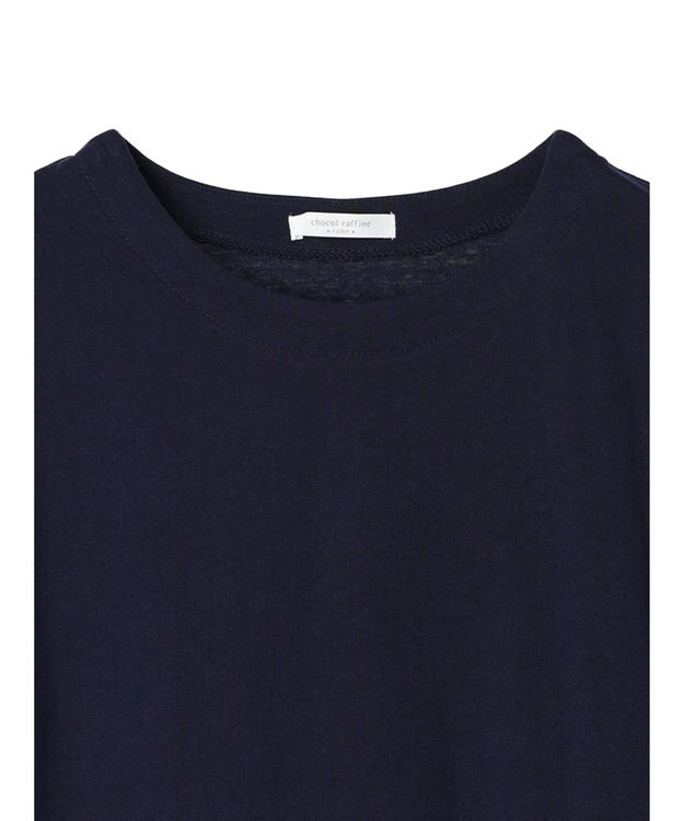 Green Parks 脇プリーツドッキングチュニック Navy