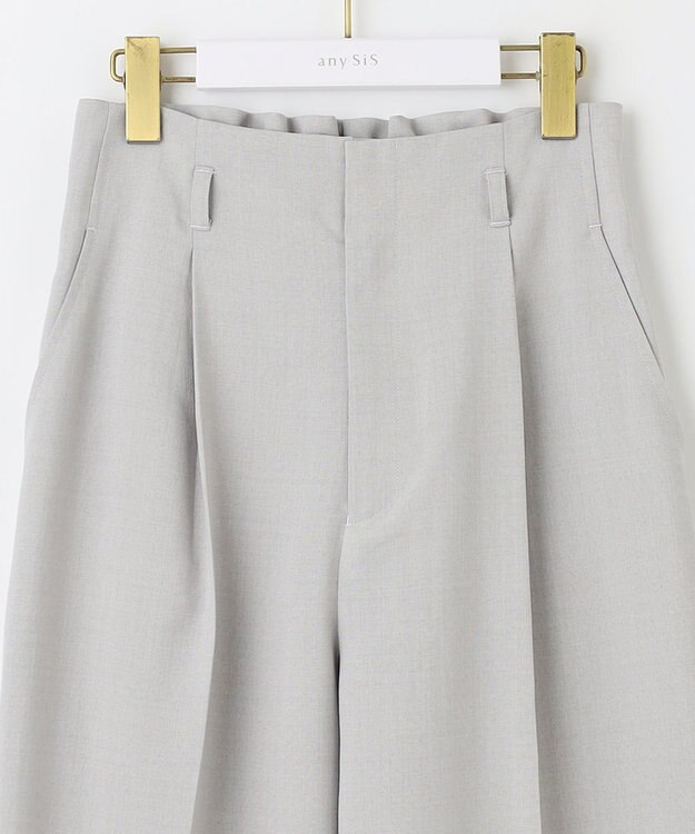 ANY SIS 【セットアップ可】ドライタッチクール ワイドパンツ ライトグレー