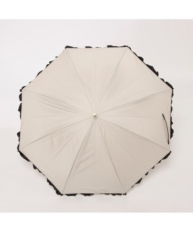 UNBILLION カシュネ cachenez / PUバイカラーフリルバルーンショートパラソル ベージュ