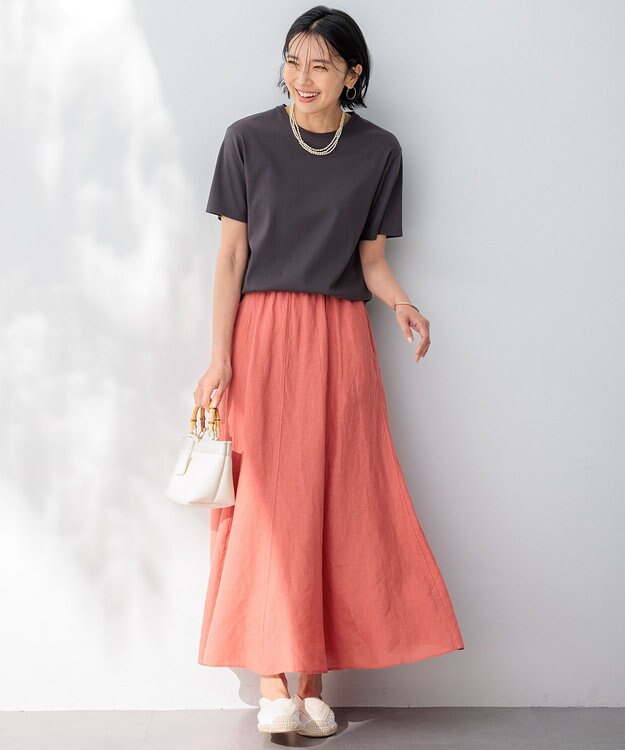 23区 【一部店舗限定/接触冷感】ベーシック IT TEE ブラウン系