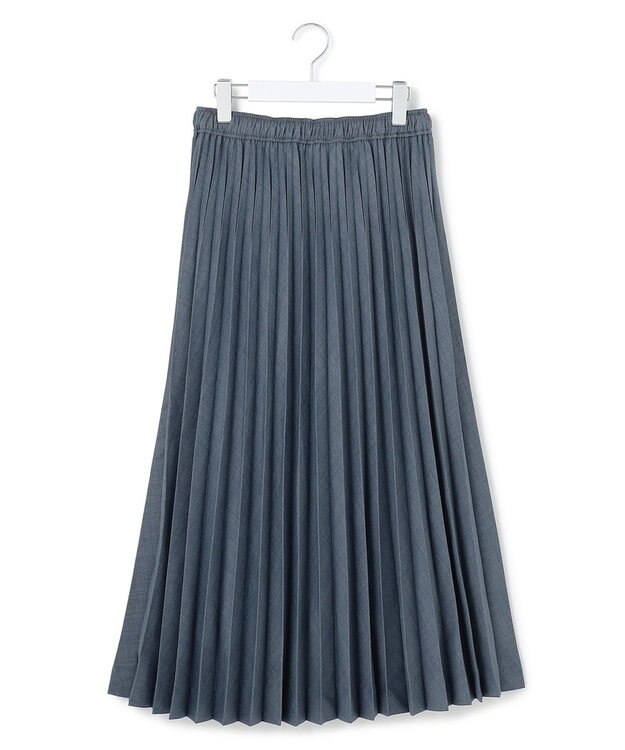 J.PRESS YORK STREET 【WOMEN】ロングプリーツスカート ダルブルー系