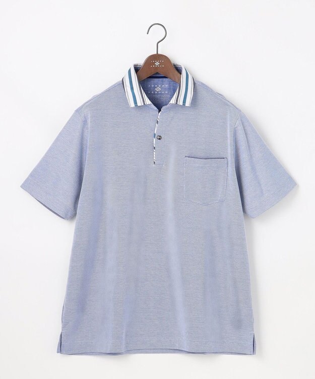 JOSEPH ABBOUD 【キングサイズ・愛されて21年！オーガニックコットン使用】ダディ ポロシャツ サックスブルー系