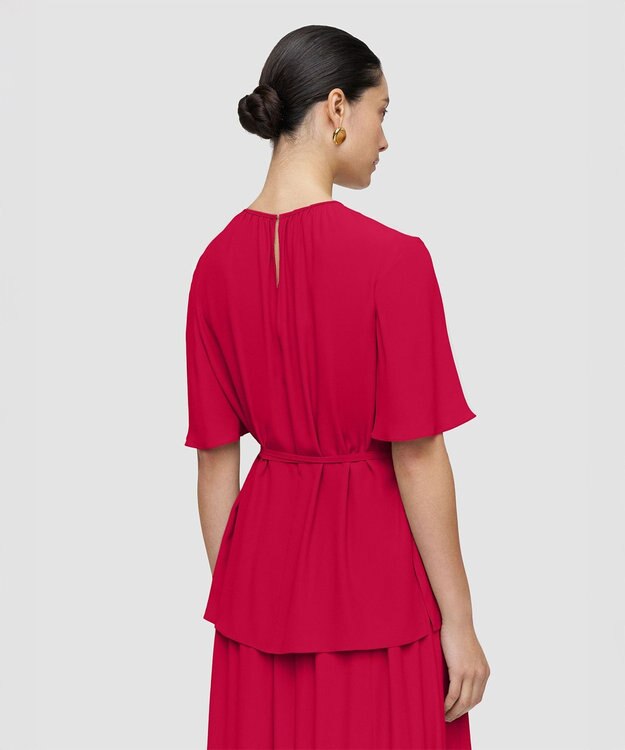 JOSEPH シルクブレンドクレープ　ブラウス Fuchsia