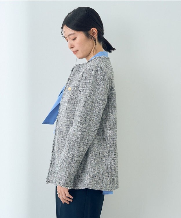 YECCA VECCA 金釦ツイードジャケット Mix
