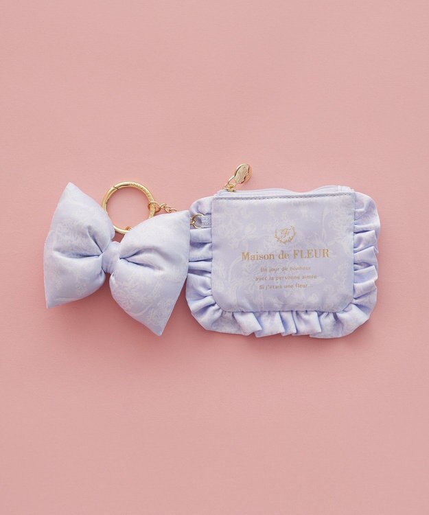 Maison de FLEUR ブランドロゴポーチチャーム Sax