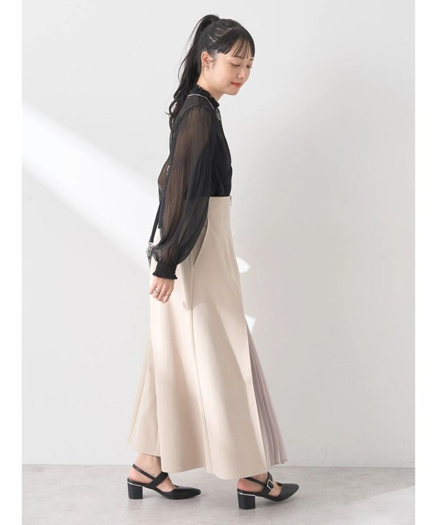 earth music&ecology マジョリカプリーツシアープルオーバー Black