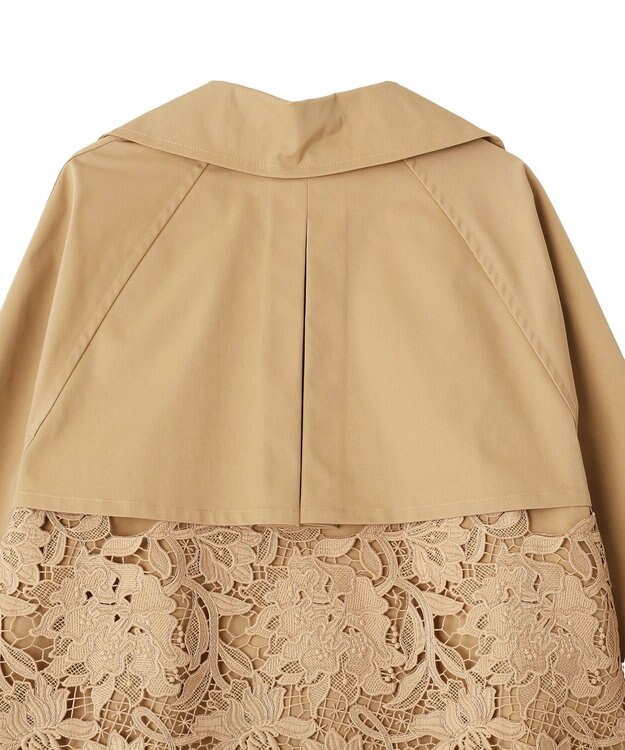 YECCA VECCA レースMIXショートトレンチコート Beige