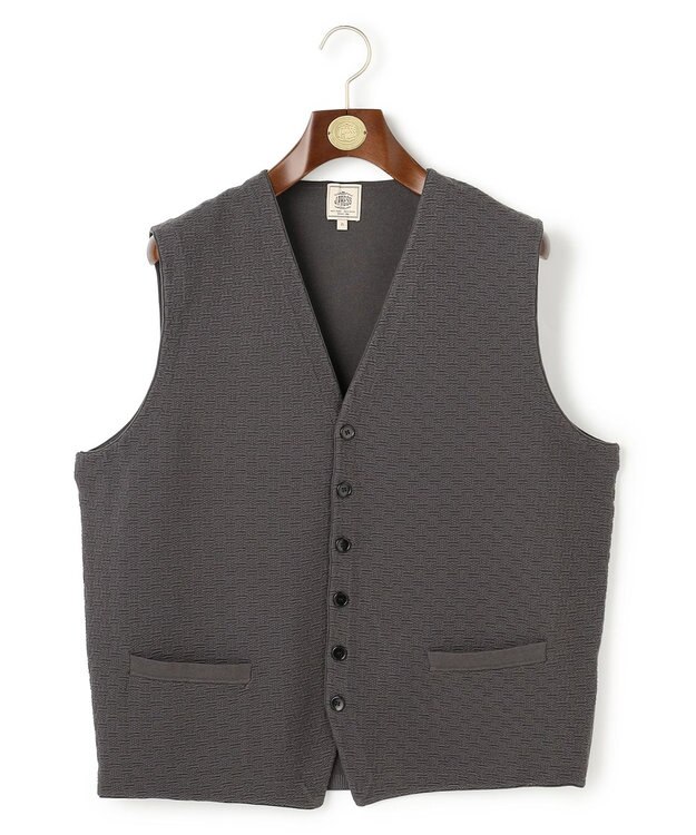 J.PRESS MEN 【KING SIZE】【FLEX YARN】ハイゲージ ニットベスト グレー系