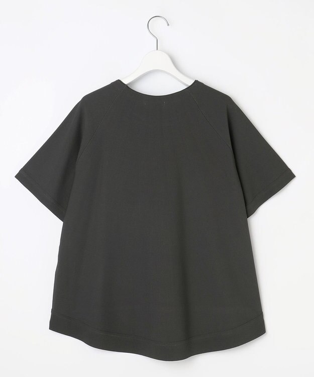 自由区 S 【接触冷感・UVカット・洗える】クレープストレッチAライン ニット バーント