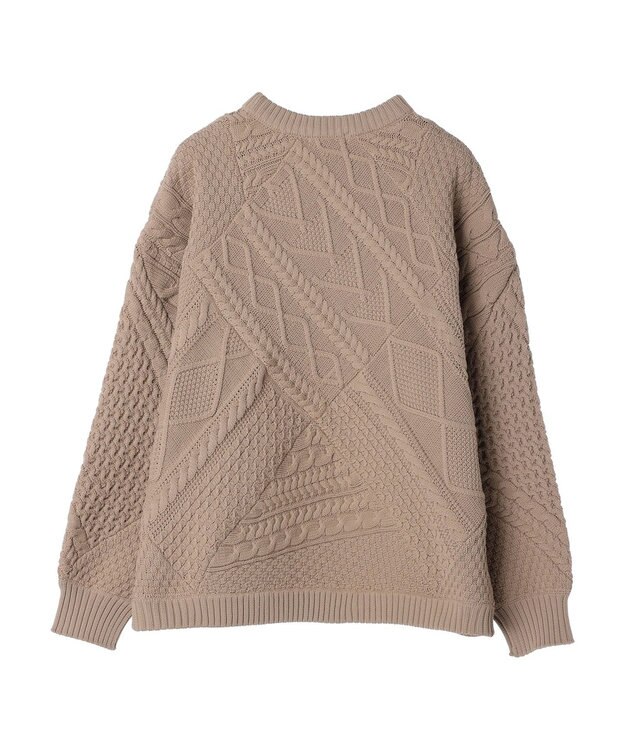 CRAFT STANDARD BOUTIQUE リサイクルポリエステルパッチワークプルオーバー Beige