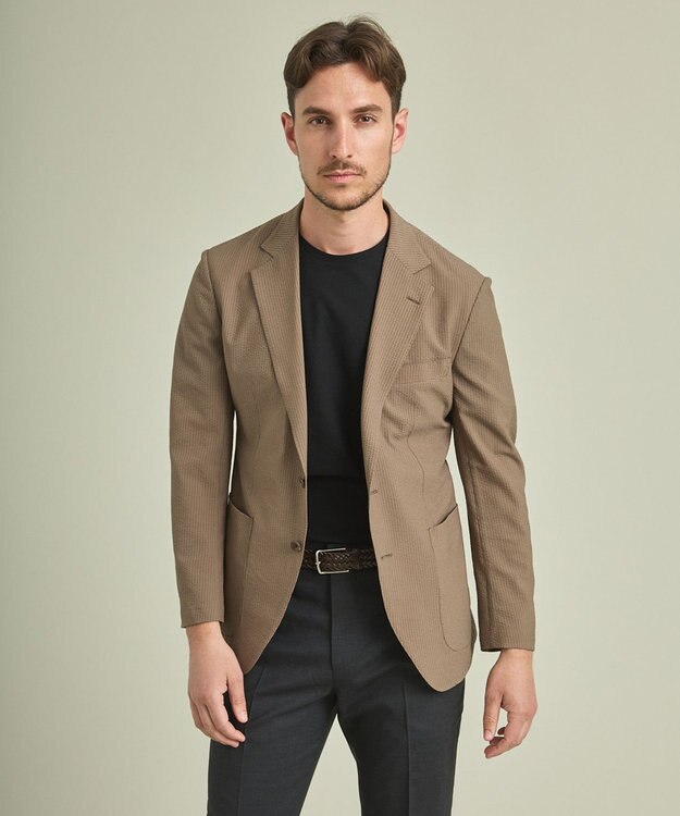 GOTAIRIKU 【AIRY MOVE  / セットアップ対応】DotAir2WAYストレッチサッカー セットアップジャケット ベージュ系