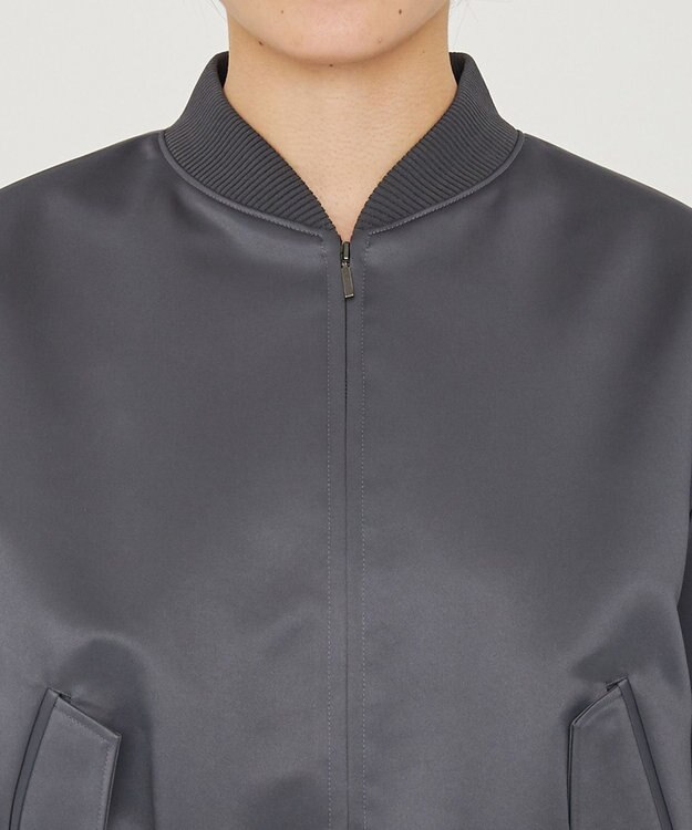 uncrave ラスターサテン ブルゾン（uncrave WHITE） スレート