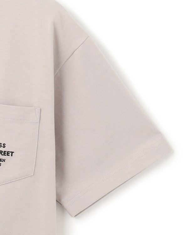 J.PRESS YORK STREET 【UNISEX】ワンポイント刺繍 ポケットTシャツ ベージュ系