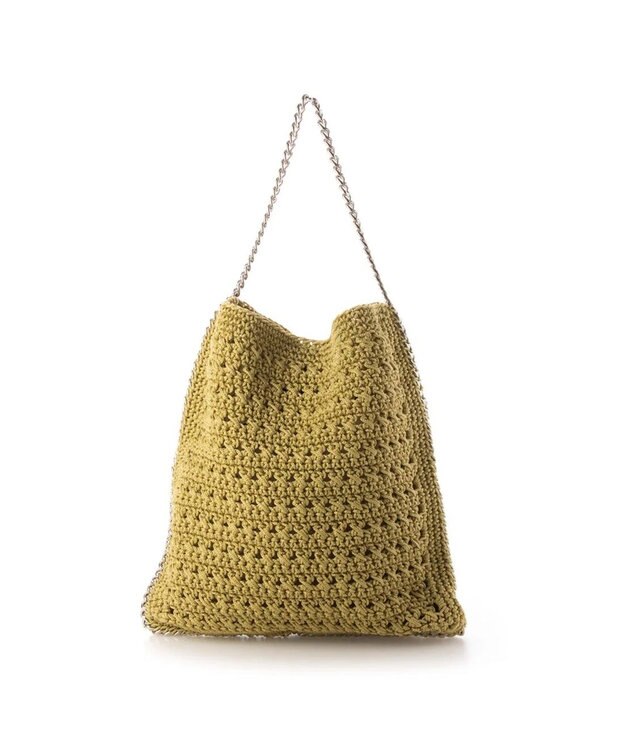 UNBILLION cachecache チェーンかがり横編みワンショルダー グリーン