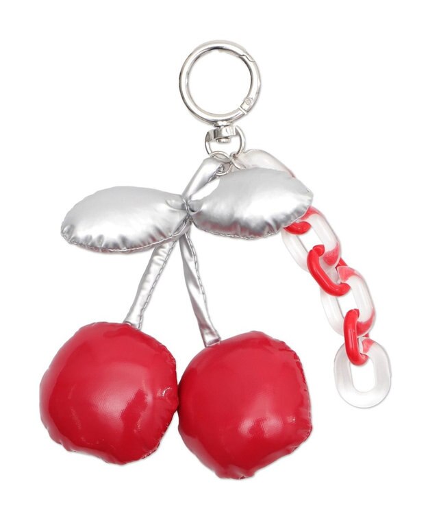 WEGO BIGチェリーチェーンキーホルダー レッド