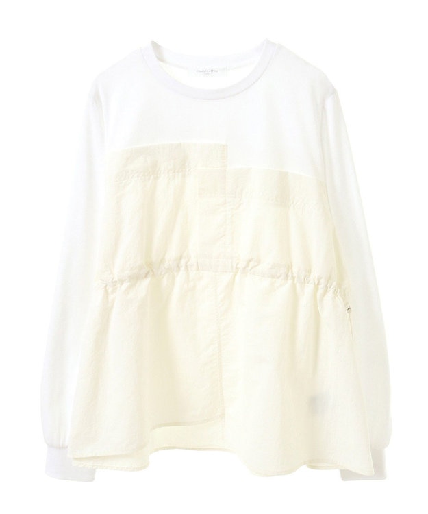 Green Parks ナイロンドッキングドロストプルオーバー Ecru