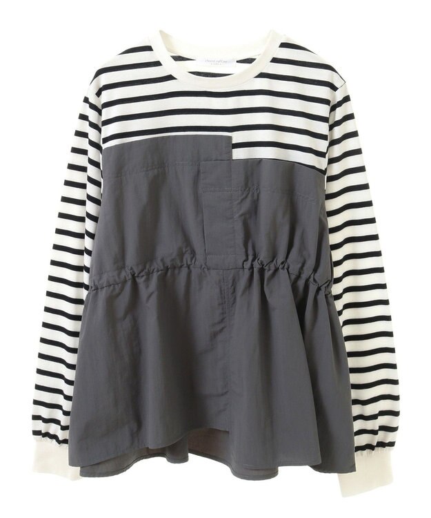 Green Parks ナイロンドッキングドロストプルオーバー Border