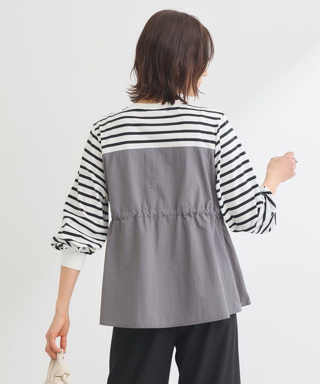 Green Parks ナイロンドッキングドロストプルオーバー Border