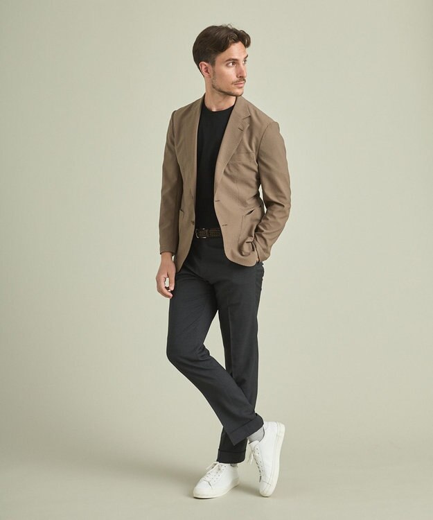 GOTAIRIKU 【AIRY MOVE  / セットアップ対応】DotAir2WAYストレッチサッカー セットアップジャケット ベージュ系