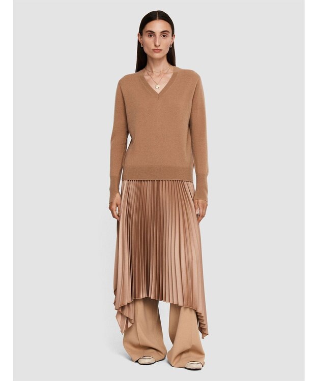 JOSEPH 【洗える】ライトピュアカシミヤ　Vネックニット Blusher