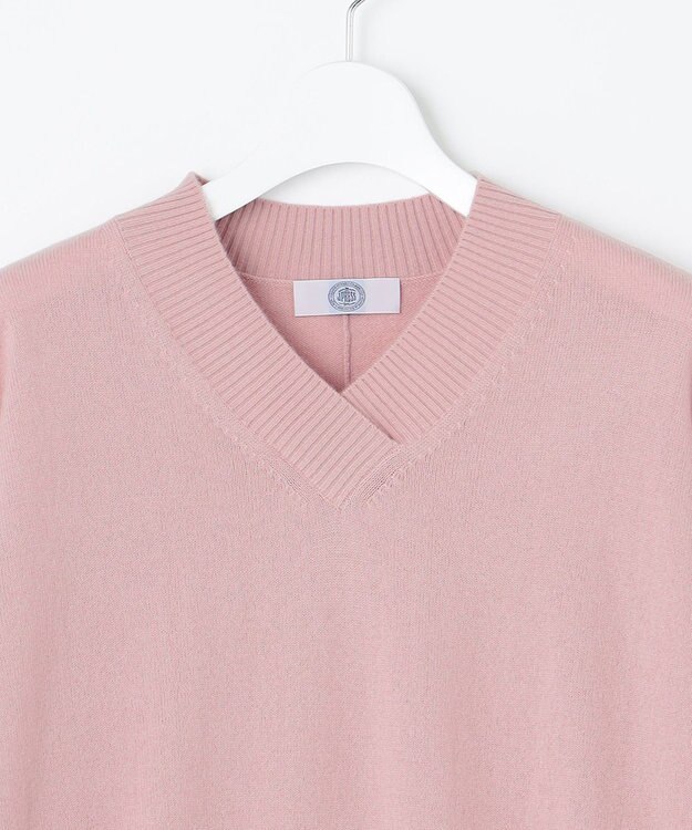 J.PRESS LADIES L 【洗える・WEB限定カラーあり】CASHMERE BLEND Vネック ニット ピンク系