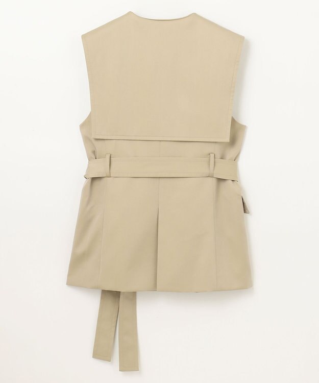 GRACE CONTINENTAL セーラーカラーサテンベスト ベージュ