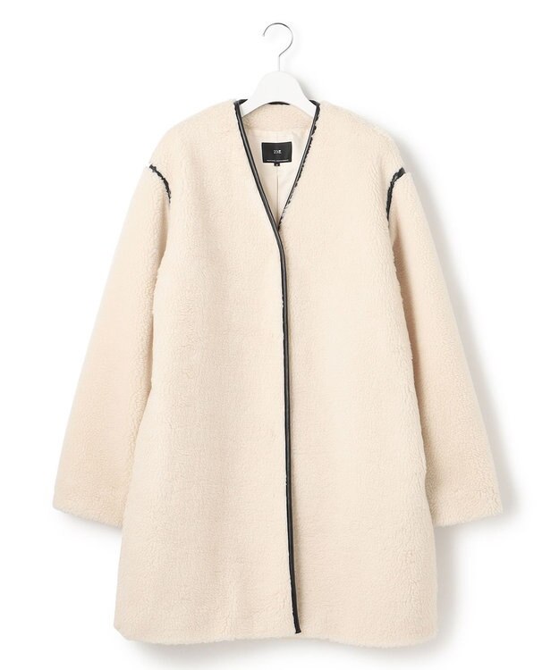 23区 テディボア ロング アウター オフホワイト